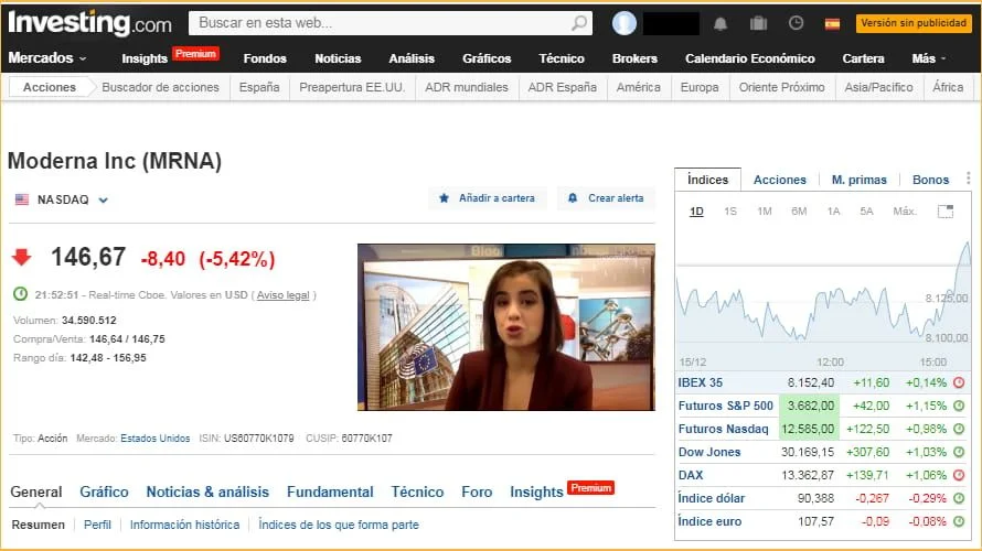 Investing.com ofrece cotizaciones en tiempo real gratis