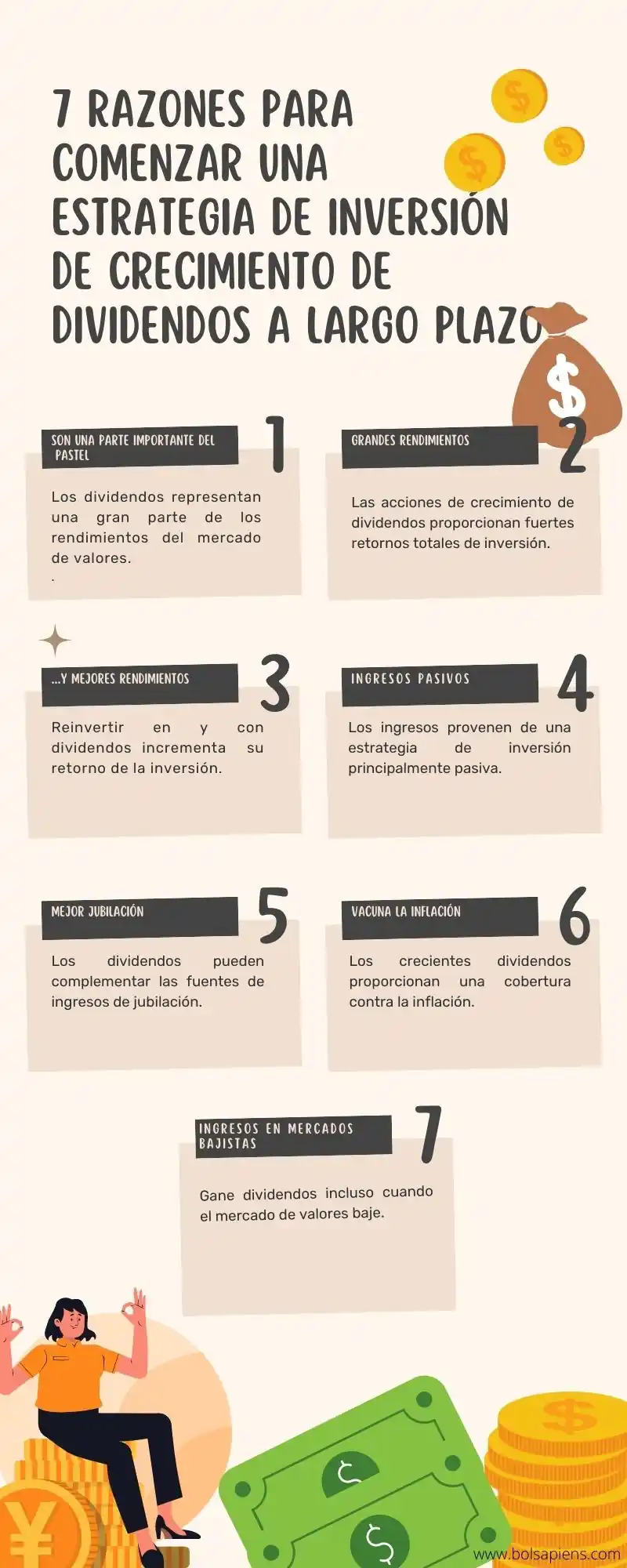 7 razones para comenzar estrategia de crecimiento de dividendos