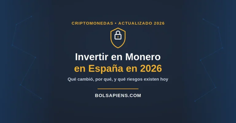 invertir en monero 2026 bolsapiens